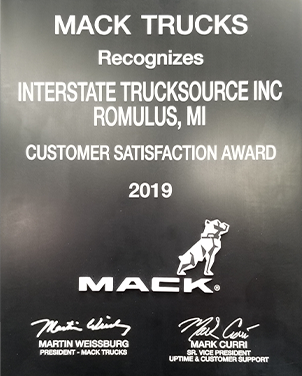 Interstate Trucksource proud to win 2019 Mac trucks Top Customer Satisfaction Award